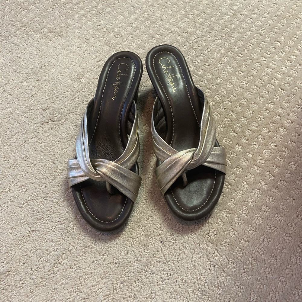 Cole Haan gold sandals size 7.5